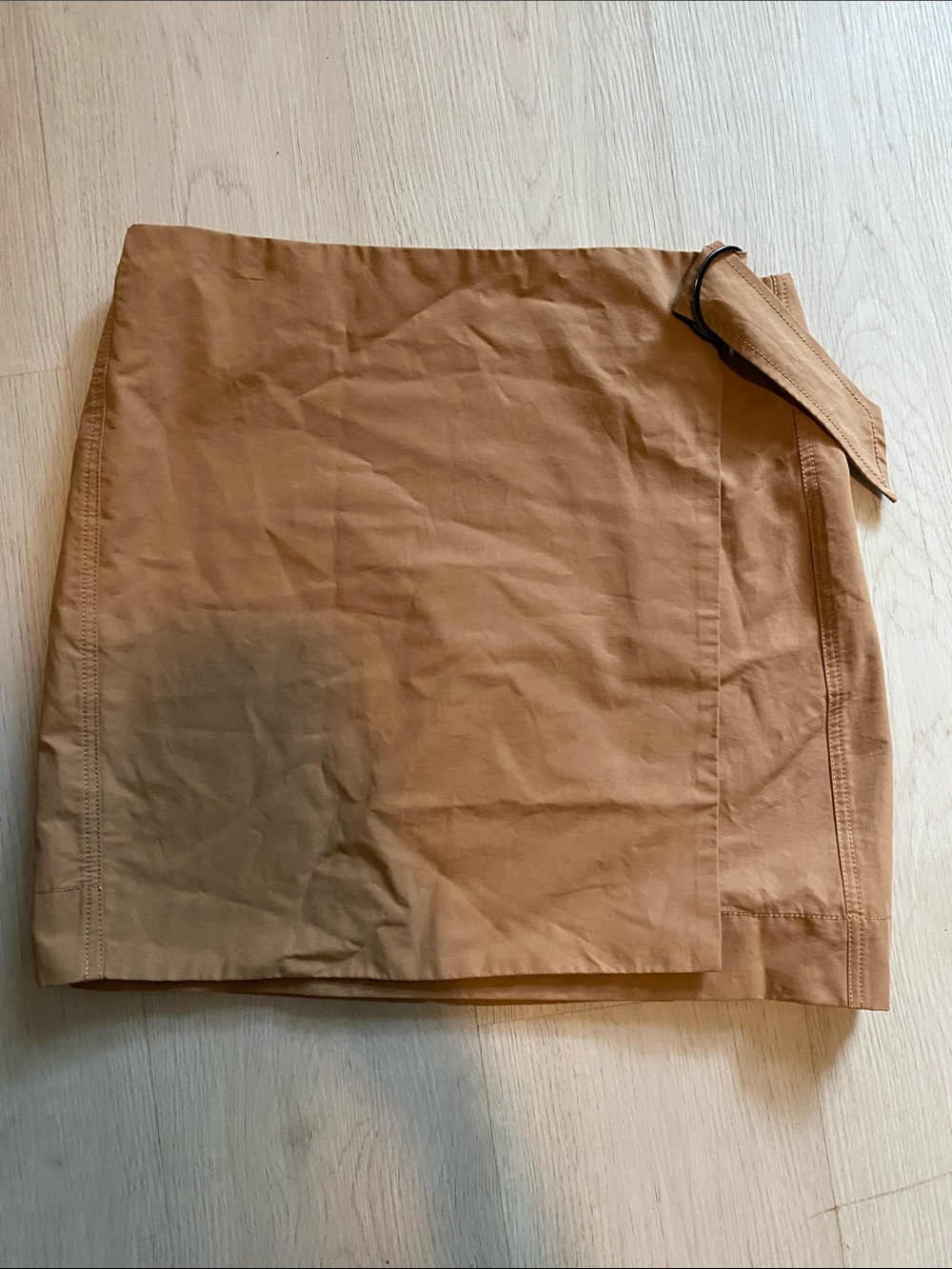 Calvin Klein Camel Wrap Mini Skirt